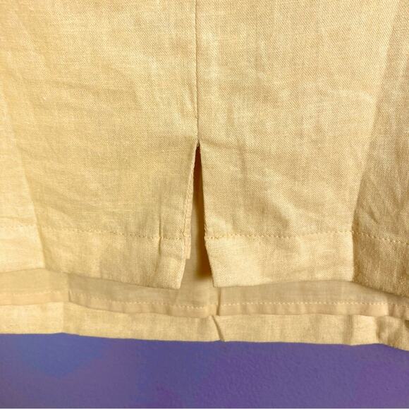 Banana Republic top XL NWT Shell linen yellow relaxed boxy lagenlook - Picture 5 of 12